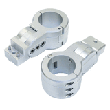 PTM Watersports Board Rack Mounts - 2.38" Pipe Clamp - Silver - P13198-2380TEBCL