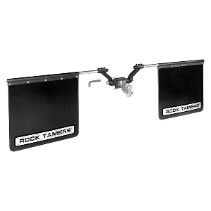 ROCK TAMERS 2" Hub Mudflap System - Matte Black/Stainless - 00108