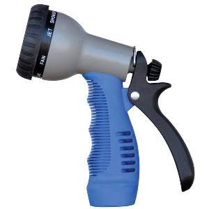 HoseCoil Rubber Tip Nozzle w/9 Pattern Adjustable Spray Head &amp; Comfort Grip - WN515