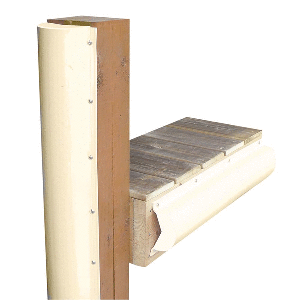 Dock Edge Piling Bumper - One End Capped - 6' - Beige - DE1020SF
