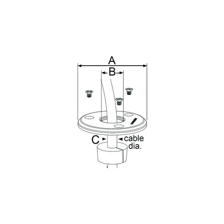 Scanstrut SS Low-Profile Cable Seal f/Cables 9-14mm Connectors Up to 21mm [DS-LP-21B-S] - official Scanstrut product image 3