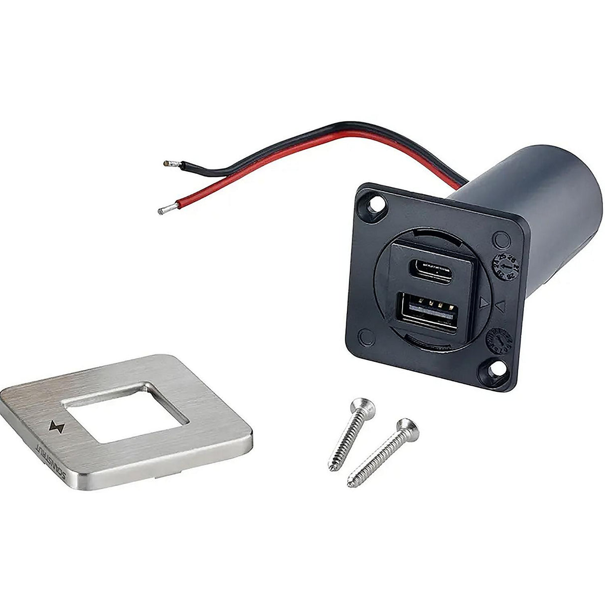 Scanstrut TILE USB-A/USB-C Interior Charging Socket - 12/24V - Stainless Steel Bezel [SC-TILE-11] - official Scanstrut product image 6