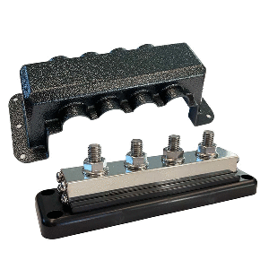 Victron Energy Victron Busbar 600A 4P &amp; Cover 4X 3/8" Plus 4X M8 Terminals - VBB160040010