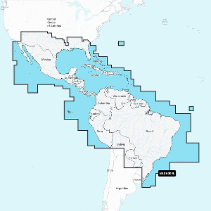Navionics NASA004L - Mexico, Caribbean to Brazil - Navionics+ - 010-C1364-30