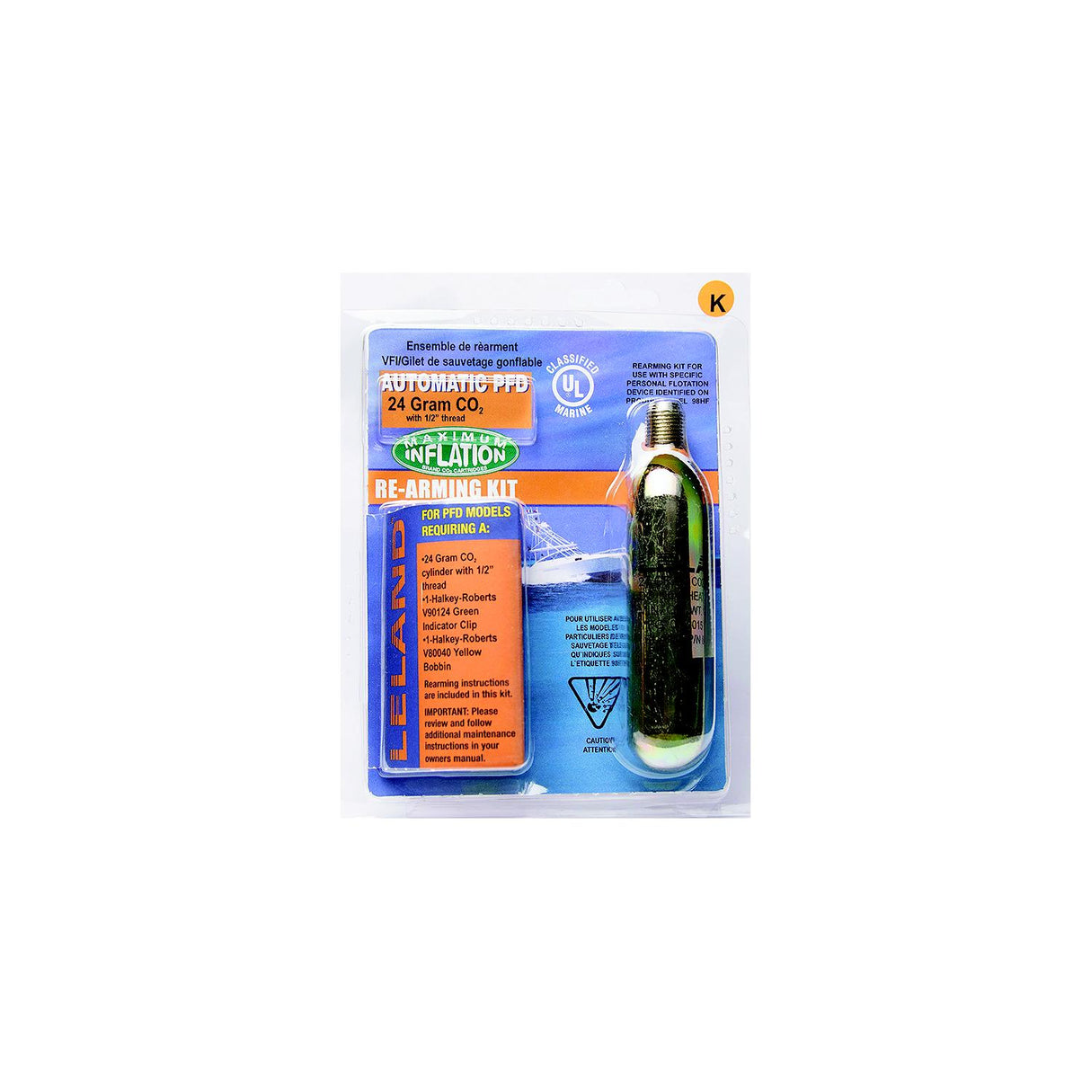 Leland Maximum Inflation Re-Arm Kit K 24G Auto 1/2" Threads [V90000-84204Z] - official Leland product image 2