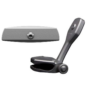 PTM Watersports Mirror/Bracket Kit w/VR-140 Elite Mirror &amp; ZXR-320 (Titanium Grey) - P12848-1320TEBGR
