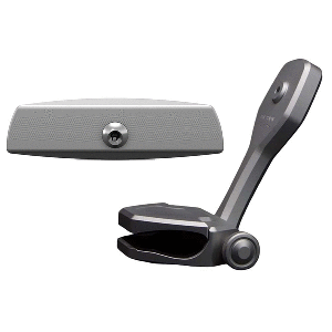 PTM Watersports Mirror/Bracket Kit w/VR-140 Elite Mirror &amp; ZXR-361 (Titanium Grey) - P12848-1361TEBGR