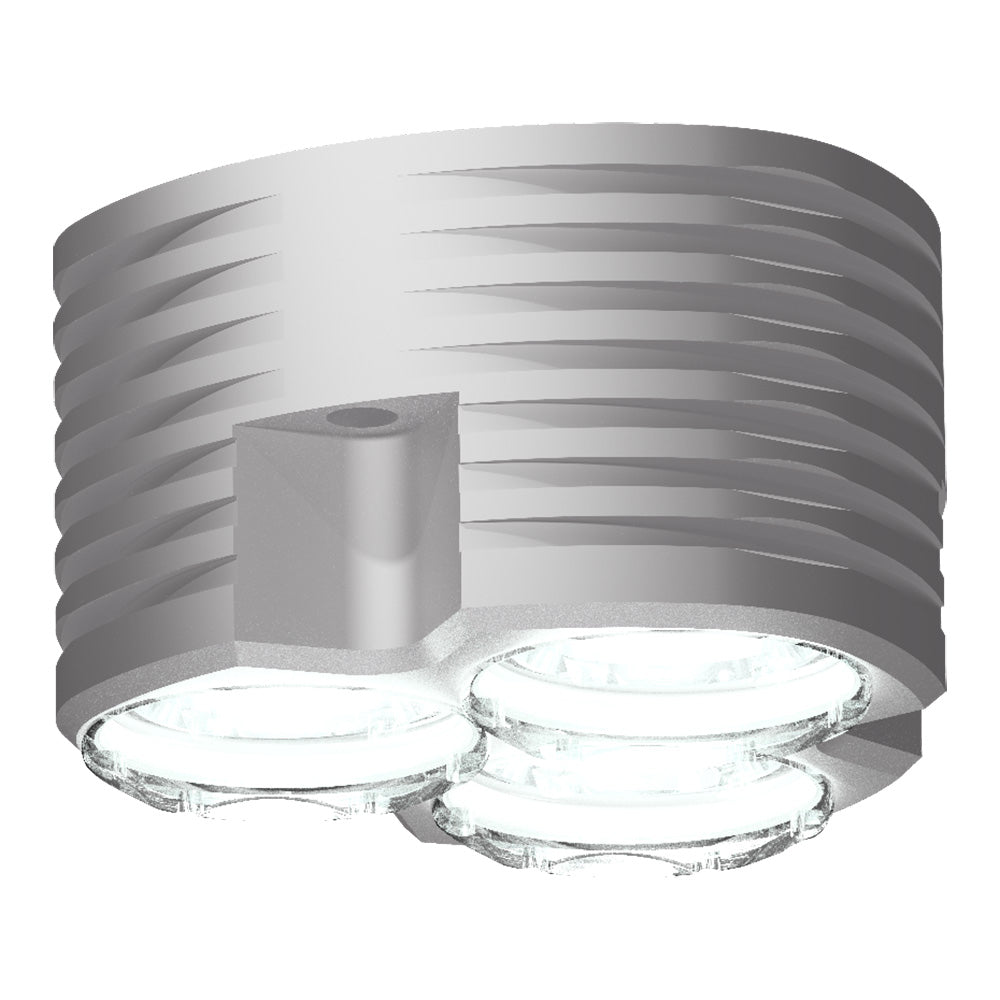 Lopolight Series 400-080-26 - Luz para cubierta/esparcidor de 30 W - Blanco - Carcasa plateada [400-080-26]