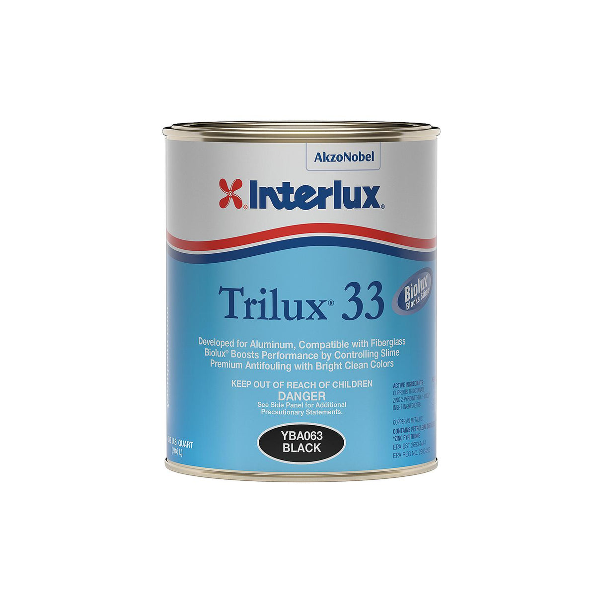 Interlux YBA063Q Trilux 33â¢, Black, Qt. - YBA063/QT