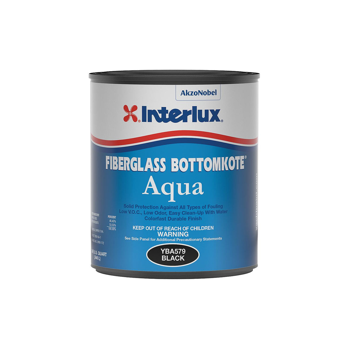 Interlux YBA579Q Fiberglass Bottomkote® Aqua, Black, Qt. - YBA579/QT