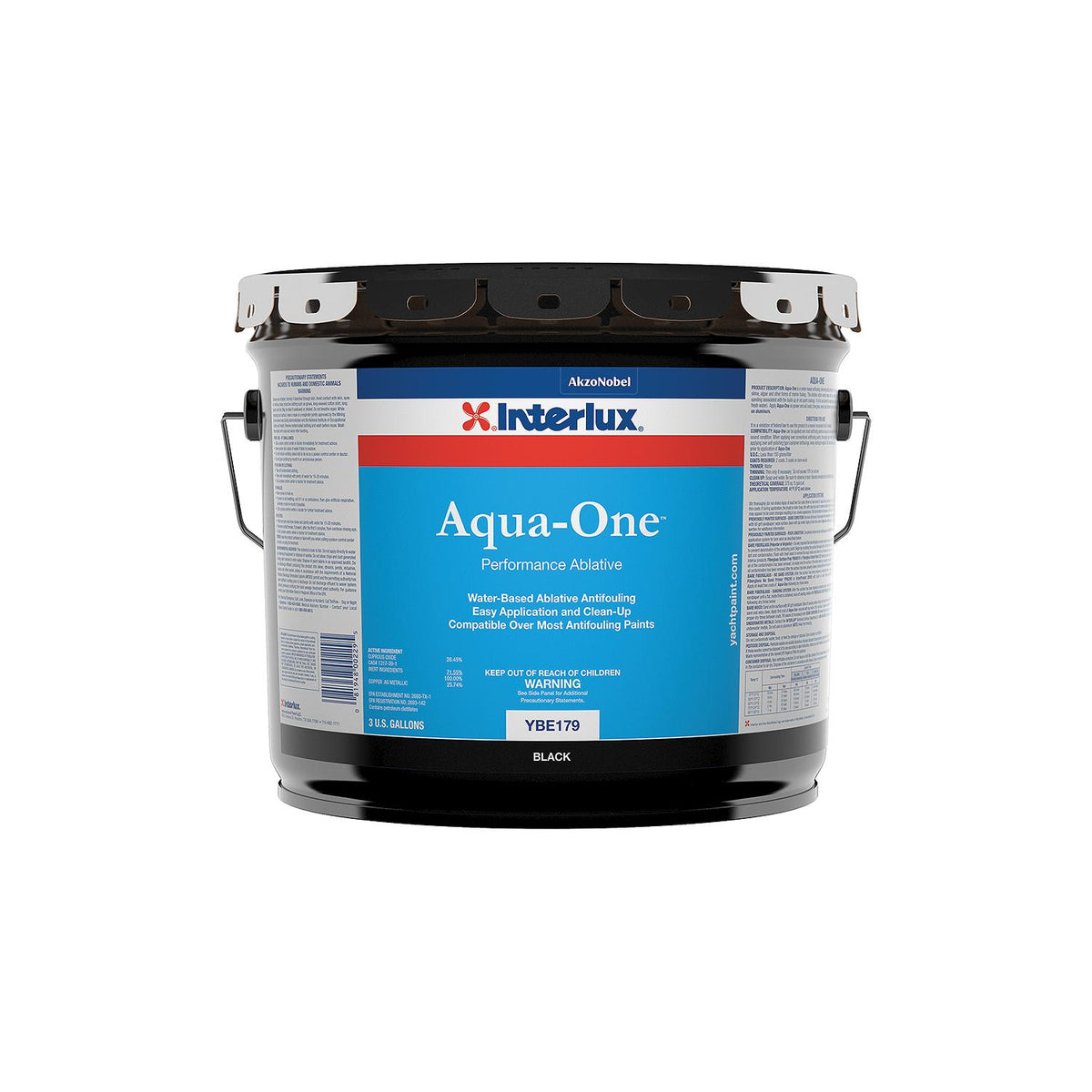 Interlux YBE1793 Aqua-One, Black, 3-Gal Pail - image 3