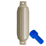 Polyform U.S. Polyform G-1 Twin Eye Fender 3.5" x 12.8" - Sand w/Adapter - G-1 SAND W/AIR ADAPTER