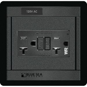 Blue Sea Systems Blue Sea 1499 - 360 Panel - 120V AC GFCI Dual Outlet