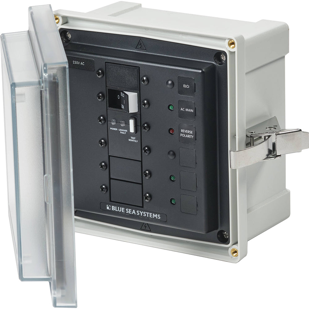 Blue Sea 3123 - Caja de panel SMS con ELCI (32 A) 3 espacios en blanco - 230 V CA [3123]
