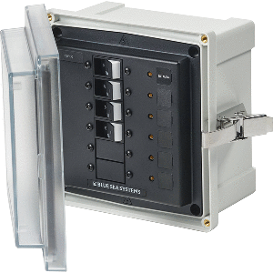 Blue Sea Systems Blue Sea 3133 - SMS Panel Enclosure w/Main &amp; 3 Branch (12/24V) - 12/24V DC