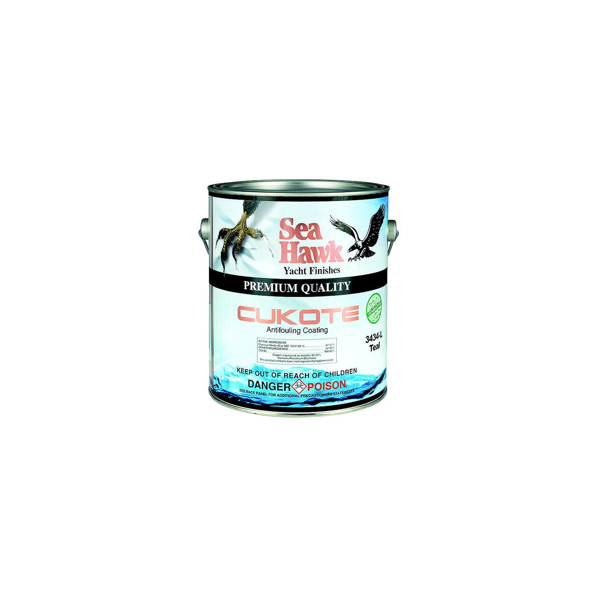 Seahawk Paint Sea Hawk Cukote 330 Vocâ¢, Black, Gal. - 3445LGL
