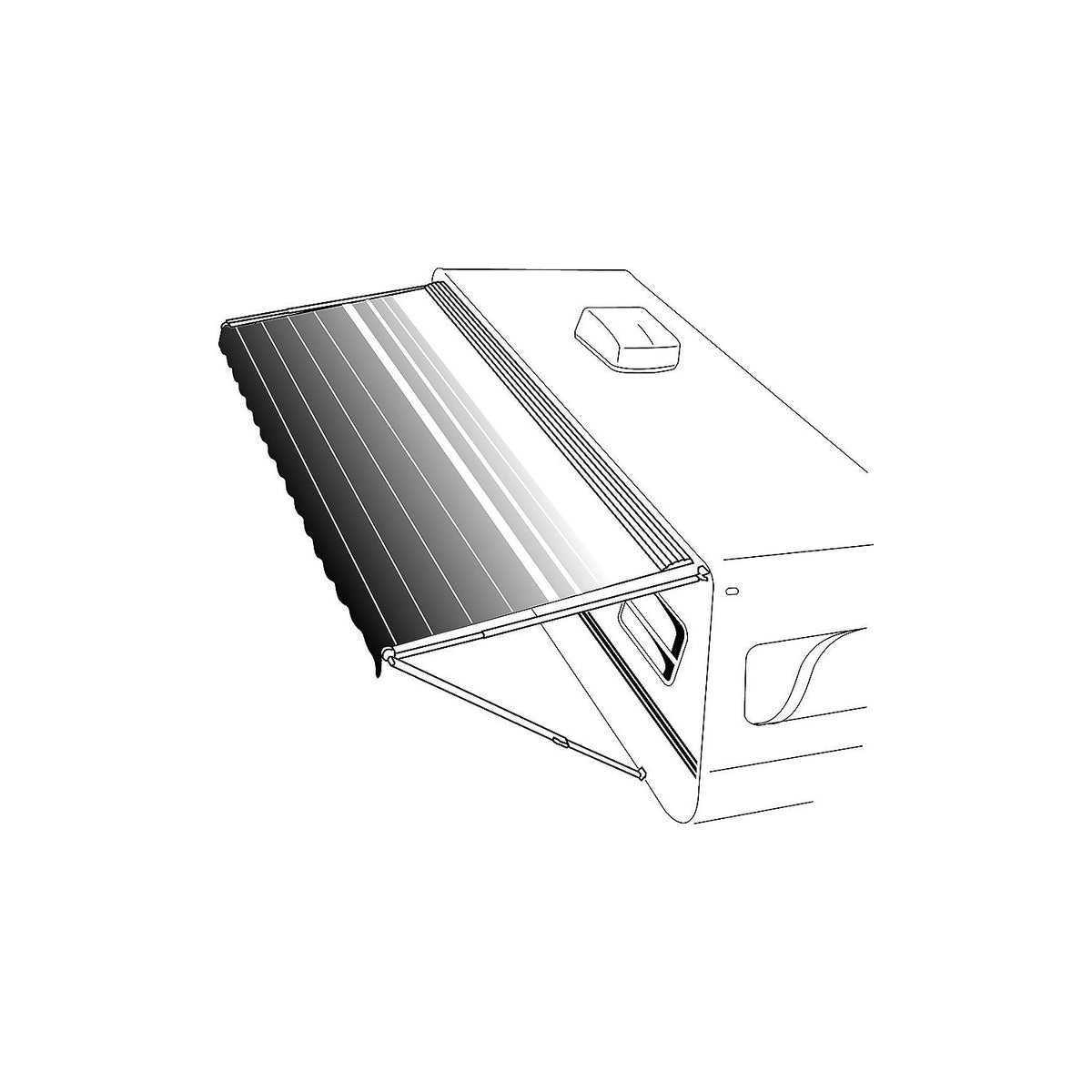 Atwood Mobile Dometic 8500 Manual Patio Awning, 14', Onyx - 9108803299 - image 2