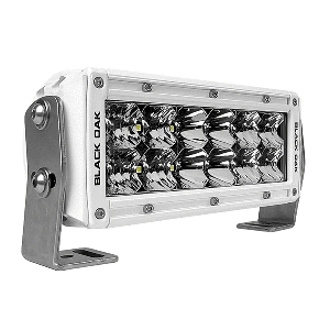 Black Oak LED Black Oak Pro Series 3.0 Double Row 6" LED Light Bar - Combo Optics - White Housing - 6CM-D5OS