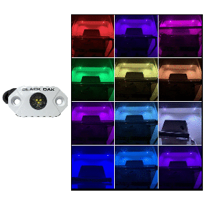 Black Oak LED Black Oak Rock Accent Light - RGB - White Housing - MAL-RGB