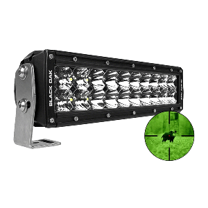 Black Oak LED Black Oak Pro Series 3.0 10" 850nm Infrared Double Row LED Light Bar - Combo Optics - Black Housing - 10IR-850
