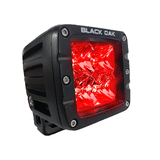 Black Oak LED Black Oak 2" Red LED Predator Hunting Pod Light - Flood Optics - Black Housing - Pro Series 3.0 - 2R-POD3OS