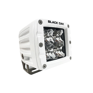 Black Oak LED Black Oak 2" Marine LED Pod Light - Flood Optics - White Housing - Pro Series 3.0 - 2FM-POD10CR