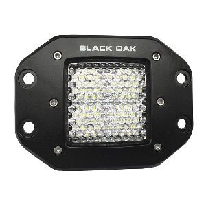 Black Oak LED Black Oak 2" Flush Mount LED Pod Light - Flood Optics - Black Housing - Pro Series 3.0 - 2F-FPOD10CR