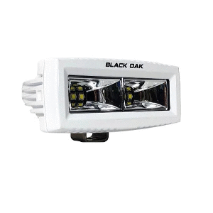 Black Oak LED Black Oak 4" Marine Spreader Light - Scene Optics - White Housing - Pro Series 3.0 - 4MS-S