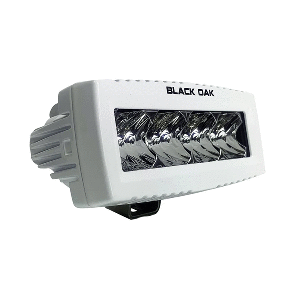 Black Oak LED Black Oak 4" Marine Spreader Light - Flood Optics - White Housing - Pro Series 3.0 - 4MS-F