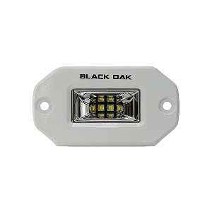 Black Oak LED Black Oak 2" Marine Flush Mount Spreader Light - White Housing - Pro Series 3.0 - 2FSL-SRPOD10CR