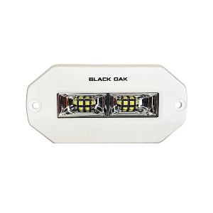 Black Oak LED Black Oak 4" Marine Flush Mount Spreader Light - White Housing - Pro Series 3.0 - 4FMSL-S