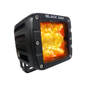Black Oak LED Black Oak 2" Amber LED Pod Light - Flood Optics - Black Housing - Pro Series 3.0 - 2A-POD30S