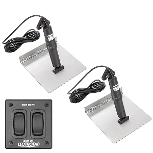Lectrotab XKA Stainless Steel Trim Tab Kit w/Rocker Switch - 12 x 18 - XKAF12X18