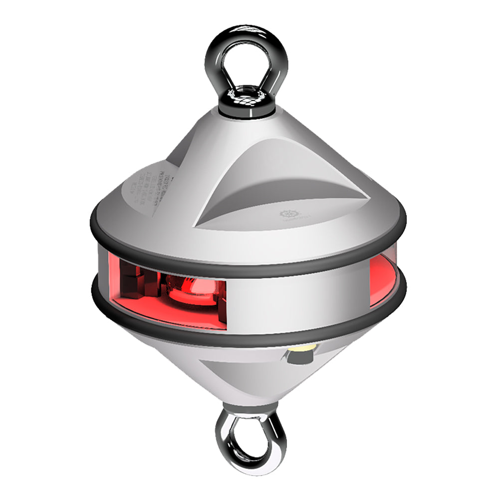 Lopolight Series 200-014 - Luz de polipasto - 2NM - Rojo - Carcasa plateada [200-014G2-H1C]