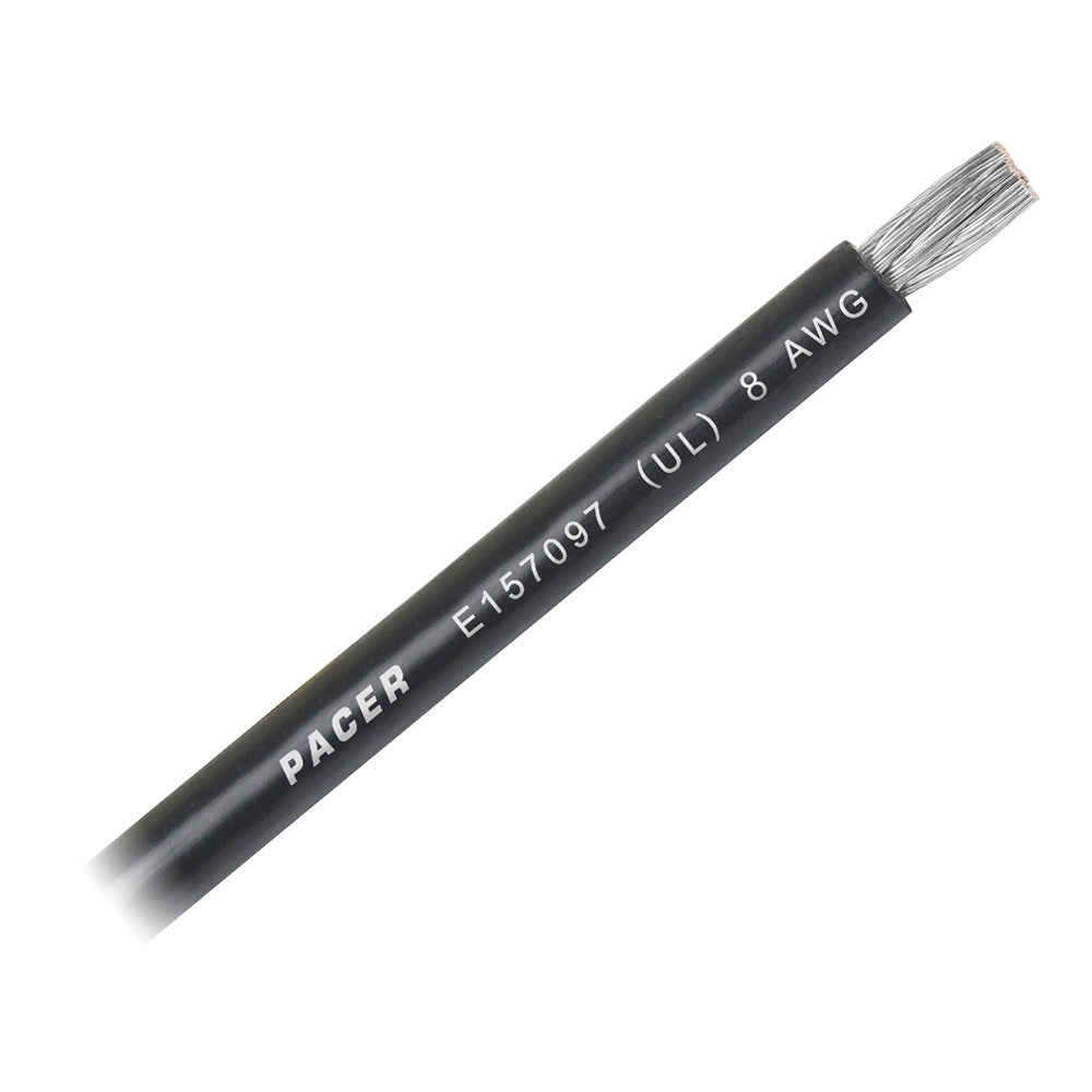 Cable de batería Pacer negro 8 AWG - Vendido por pie [WUL8BK-FT]