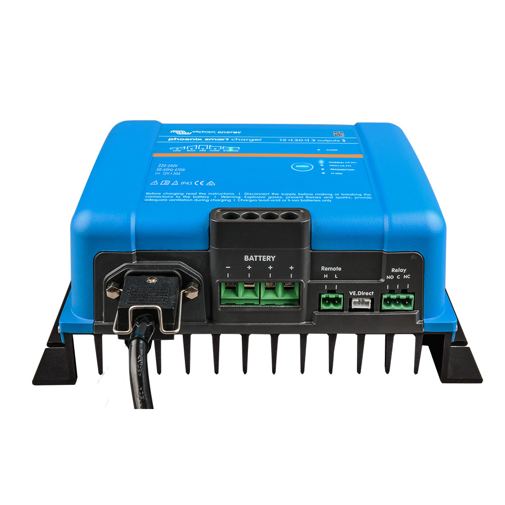 Victron Phoenix Smart IP43 Cargador 12/30 (3) 120-240VAC Requiere cable de alimentación 5-15P [PSC123053095]