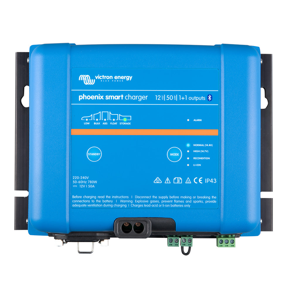 Cargador Victron Phoenix Smart IP43 12/50 (1+1) 120-240VAC Requiere cable de alimentación 5-15P [PSC125051095]