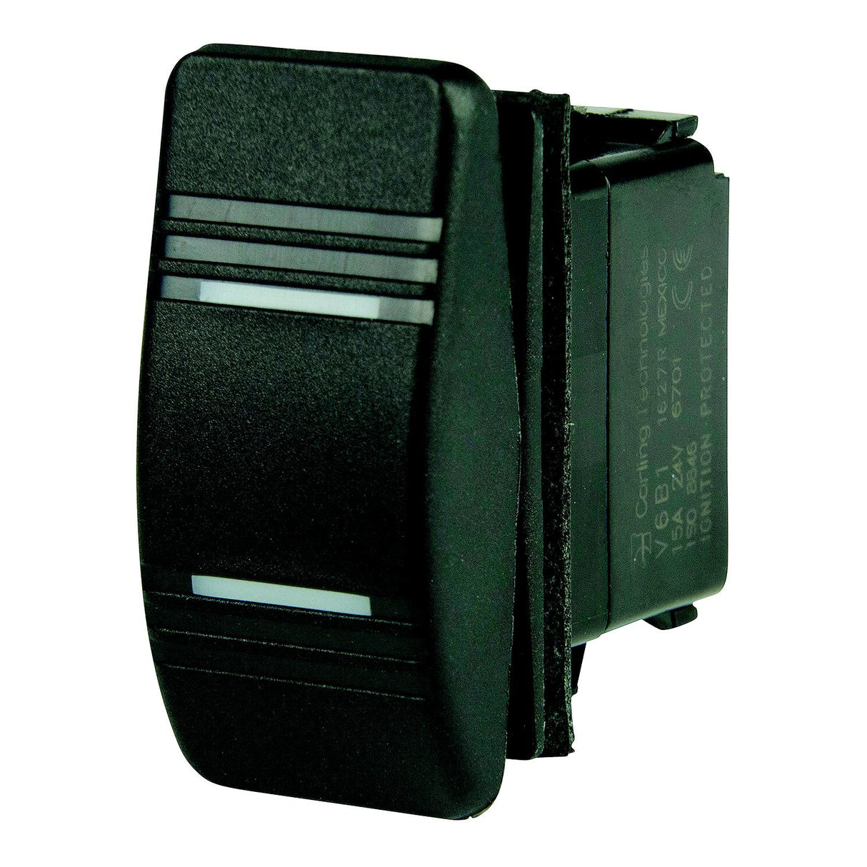 BEP 1001812 Weather Resistant Contura Rocker Switch, On-On, DPDT, 1/4" Blade Terminals, Illuminated Amber (2 Positions) - 1001812 - official BEP product image 3