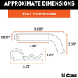 Curt Manufacturing Curt 21500 Hitch Pin 5/8", 2" Receiver, Zinc, Packaged - 21501 - image 1