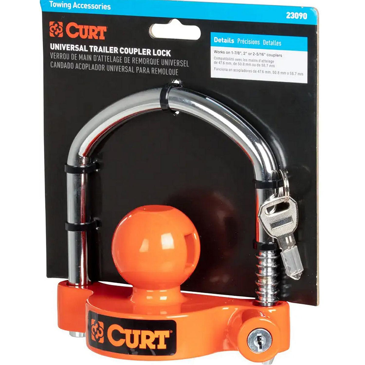 Curt Manufacturing Curt 23090 Universal Trailer Coupler Lock - image 3