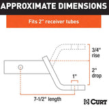 Curt Manufacturing Curt 45830 Class III Ball Mount, 2" Shank, 7,500 lbs. - image 5