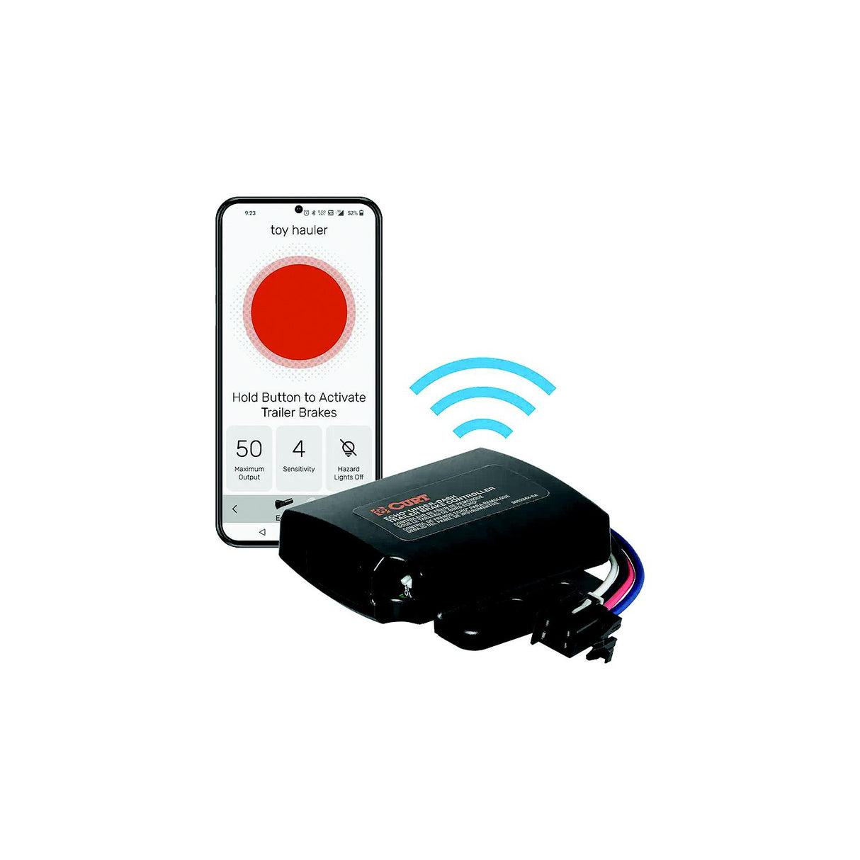 Curt Manufacturing Curt 51190 Echo® Under-Dash Trailer Brake Controller, Bluetooth Smartphone Connection - image 2