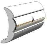TACO Marine TACO Rigid Vinyl Flex-Core Rub Rail 2" x 7/8" - Frosty White 60' - V21-9906WHC60D-1