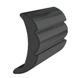 TACO Marine TACO Rigid Vinyl Flex-Core Rub Rail 2" x 7/8" - Black 60' - V21-9906BKA60D-1