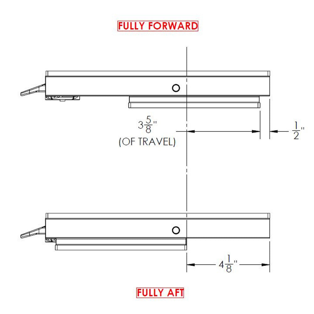 Deslizamiento manual del asiento TACO de 11-1/8" x 36" [M20-3611]