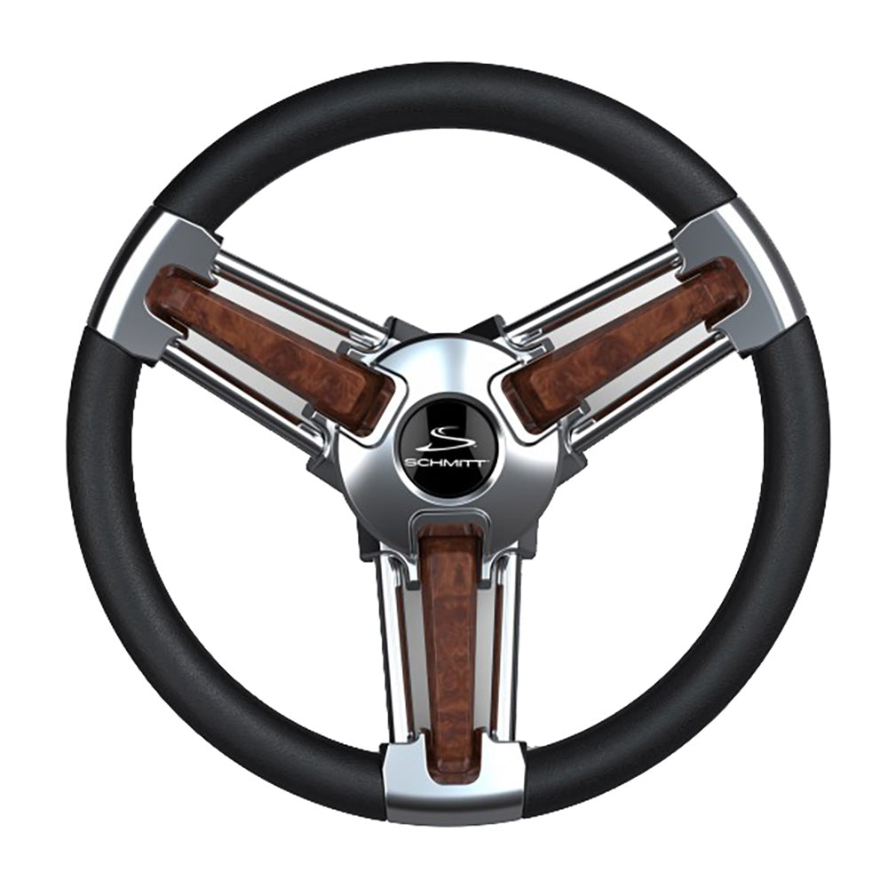 Schmitt Marine Burano Rueda 14" 3/4" Eje cónico Burl Poliuretano con radios inoxidables Incluye tapa central/tuerca [PU105111-04R]