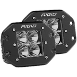 RIGID Industries D-Series PRO Flood Flush Mount Black Light - Pair - 212113