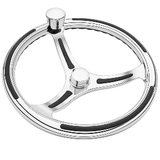 Schmitt Marine Primus Model 740 - 13.5" Wheel w/Knob &amp; Finger Grip - 3/4" Tapered Shaft w/Faux Nut - 1/2" &amp; 3/4" Adapters - 7401321FGK-R