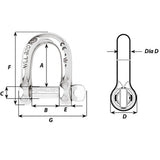 Grillete D autoblocante Wichard - 12 mm de diámetro - 15/32" [01206]