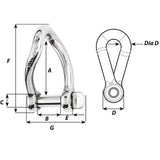 Grillete trenzado autoblocante Wichard - 10 mm de diámetro - 13/32" [01225]